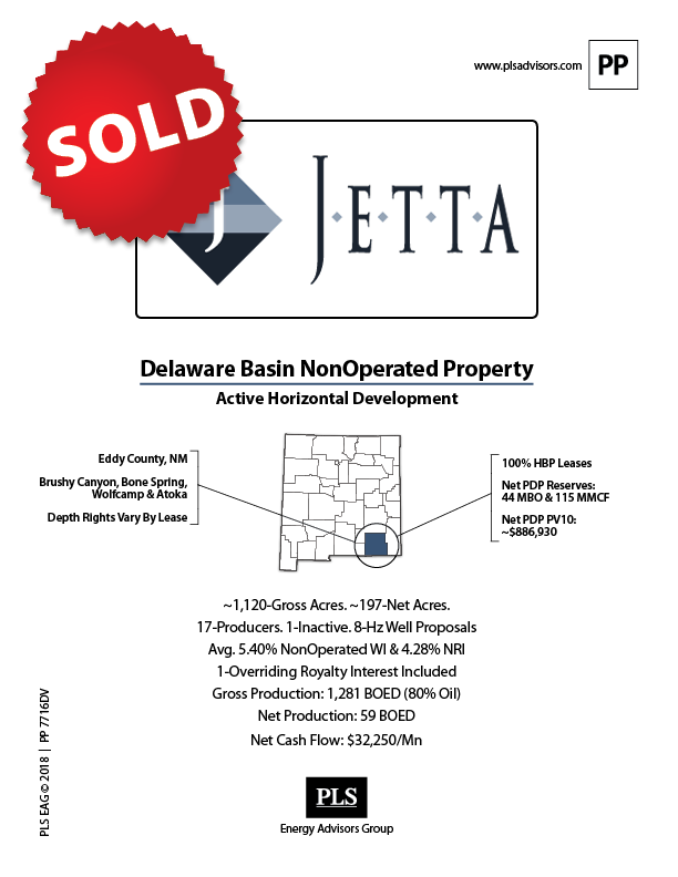 JETTA - NONOP PROPERTY SALE - Energy Advisors Group JETTA - NONOP PROPERTY SALE