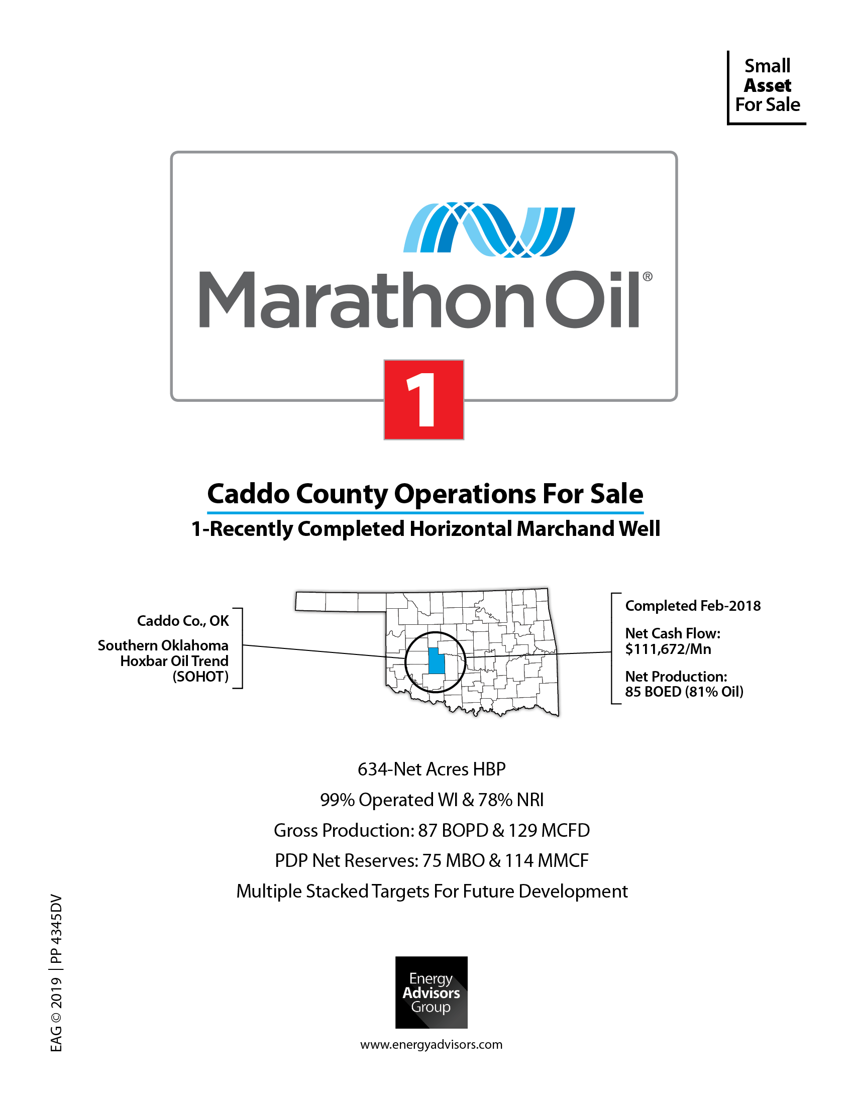 MARATHON OKLAHOMA WELL FOR SALE - Energy Advisors Group MARATHON OKLAHOMA WELL FOR SALE