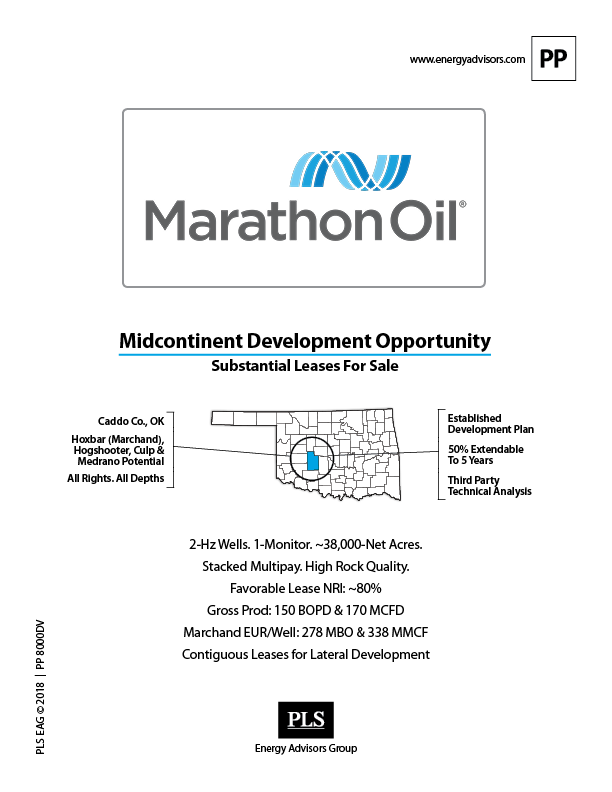 CADDO CO., OK MARATHON ACREAGE - Energy Advisors Group CADDO CO., OK MARATHON ACREAGE