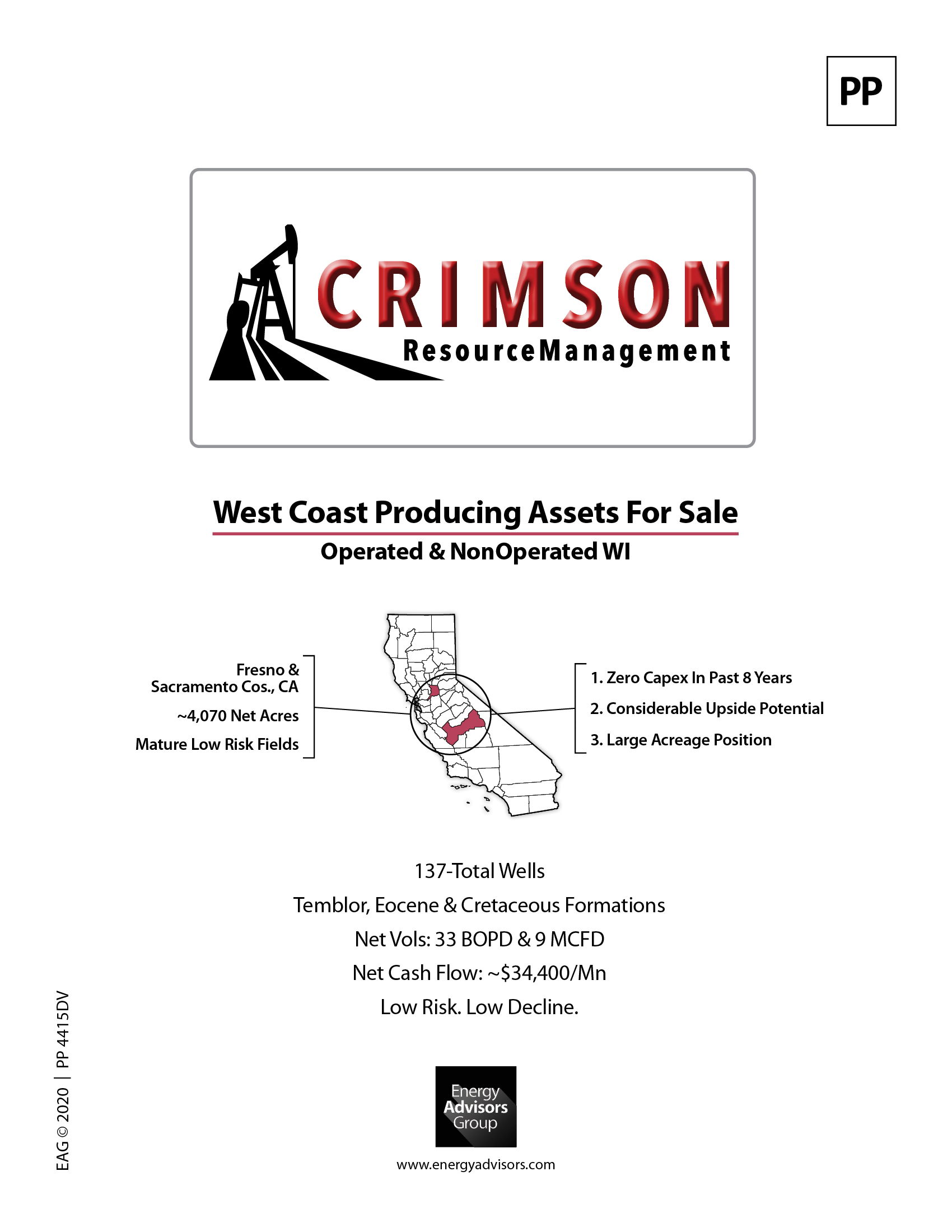 WEST COAST OPPORTUNITY - Energy Advisors Group WEST COAST OPPORTUNITY