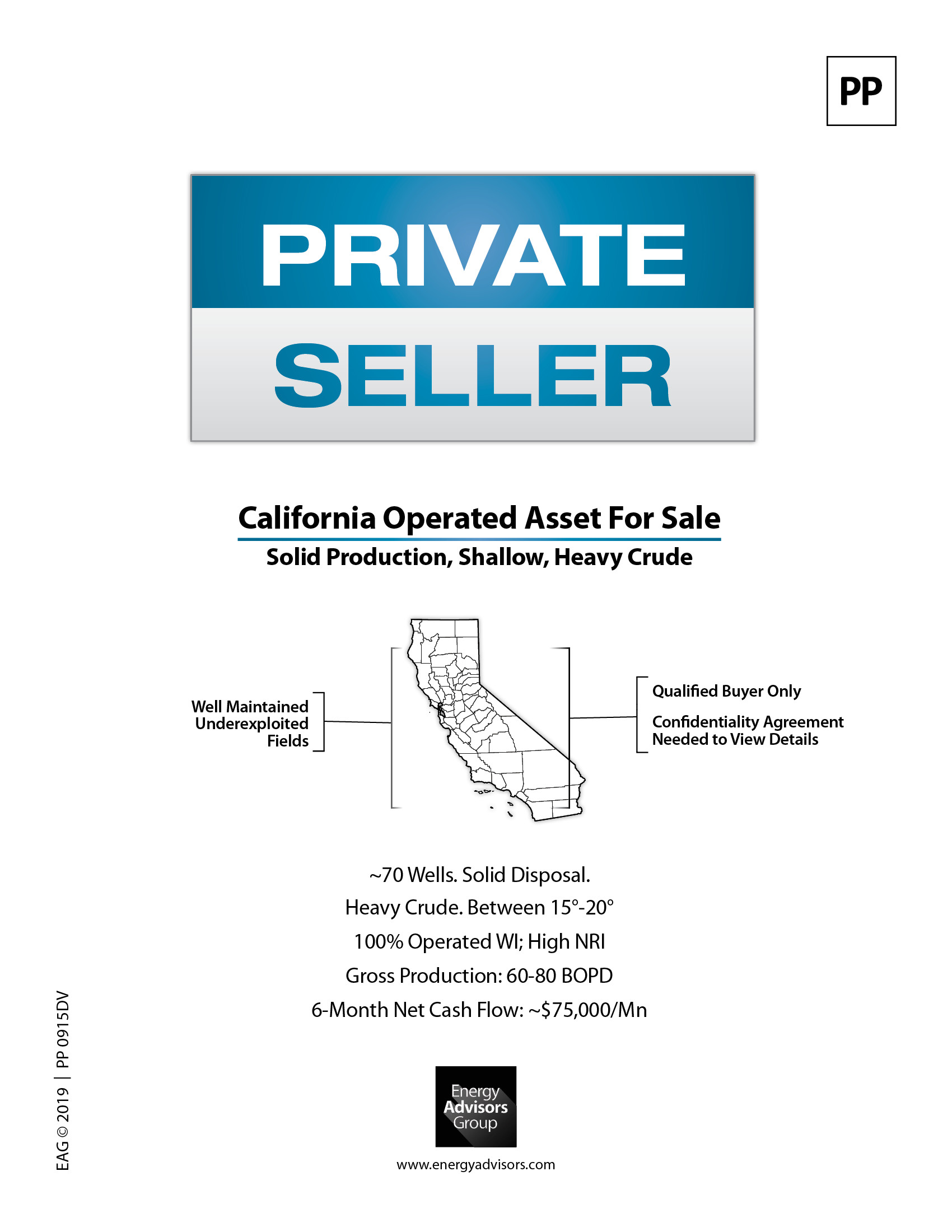 WEST COAST OPERATIONS FOR SALE - Energy Advisors Group WEST COAST OPERATIONS FOR SALE