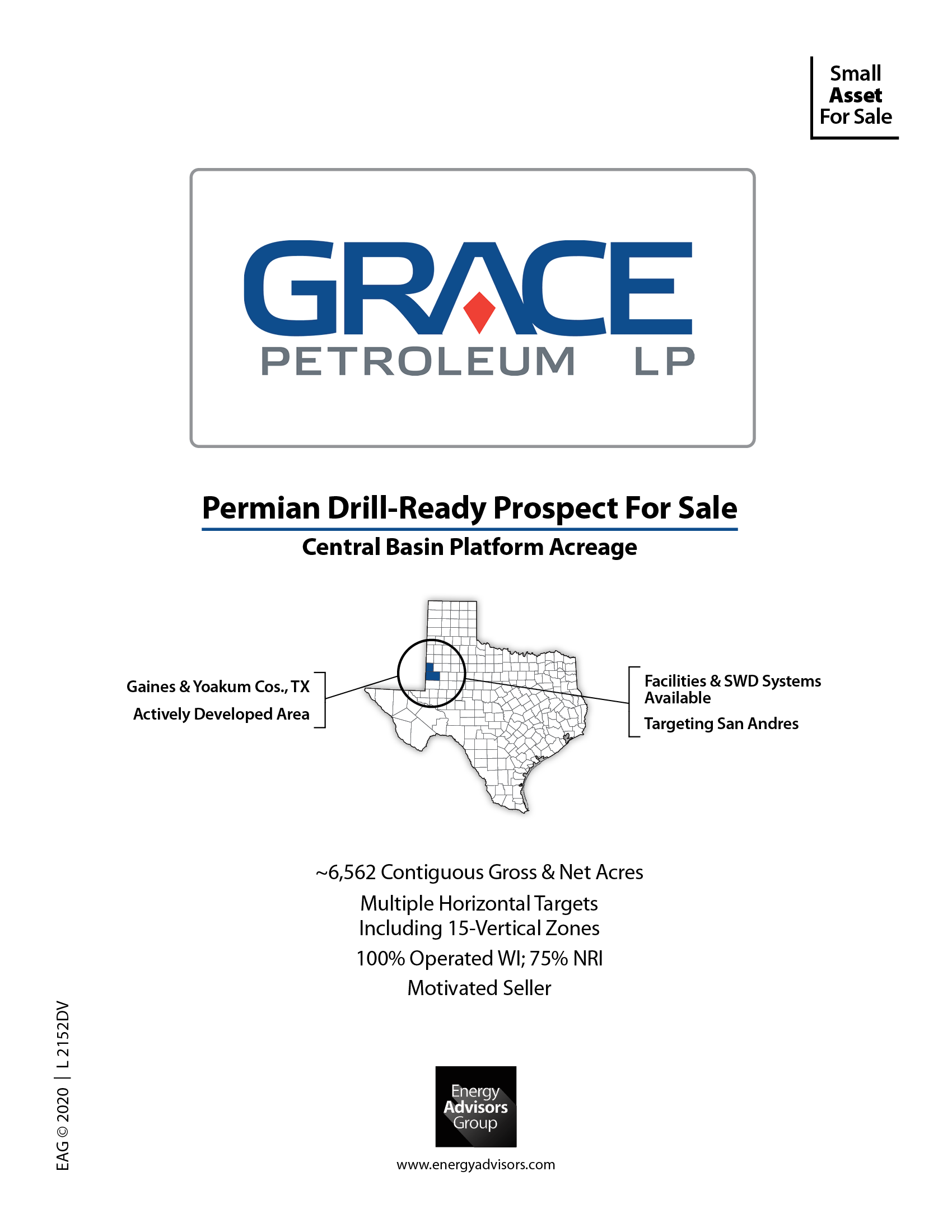 PERMIAN BASIN ACREAGE FOR SALE - Energy Advisors Group PERMIAN BASIN ACREAGE FOR SALE