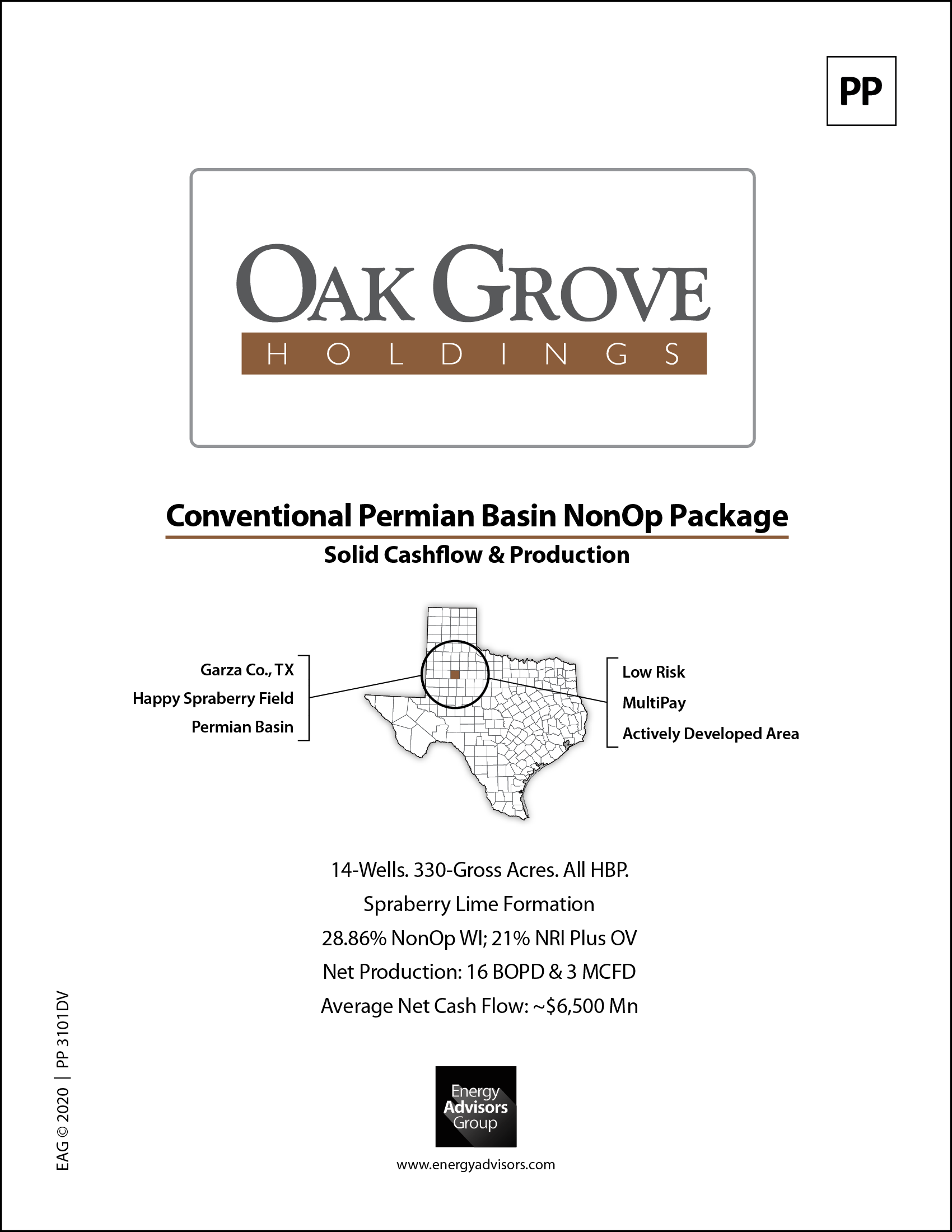 PERMIAN BASIN NONOP FOR SALE - Energy Advisors Group PERMIAN BASIN NONOP FOR SALE