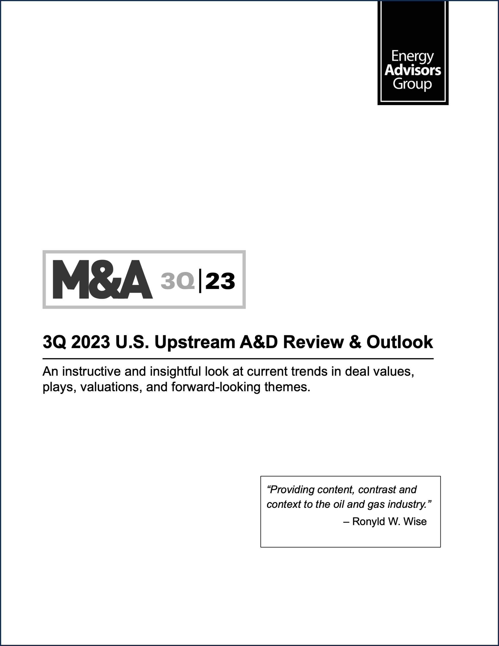 03Q23 QUARTERLY M&A REPORT