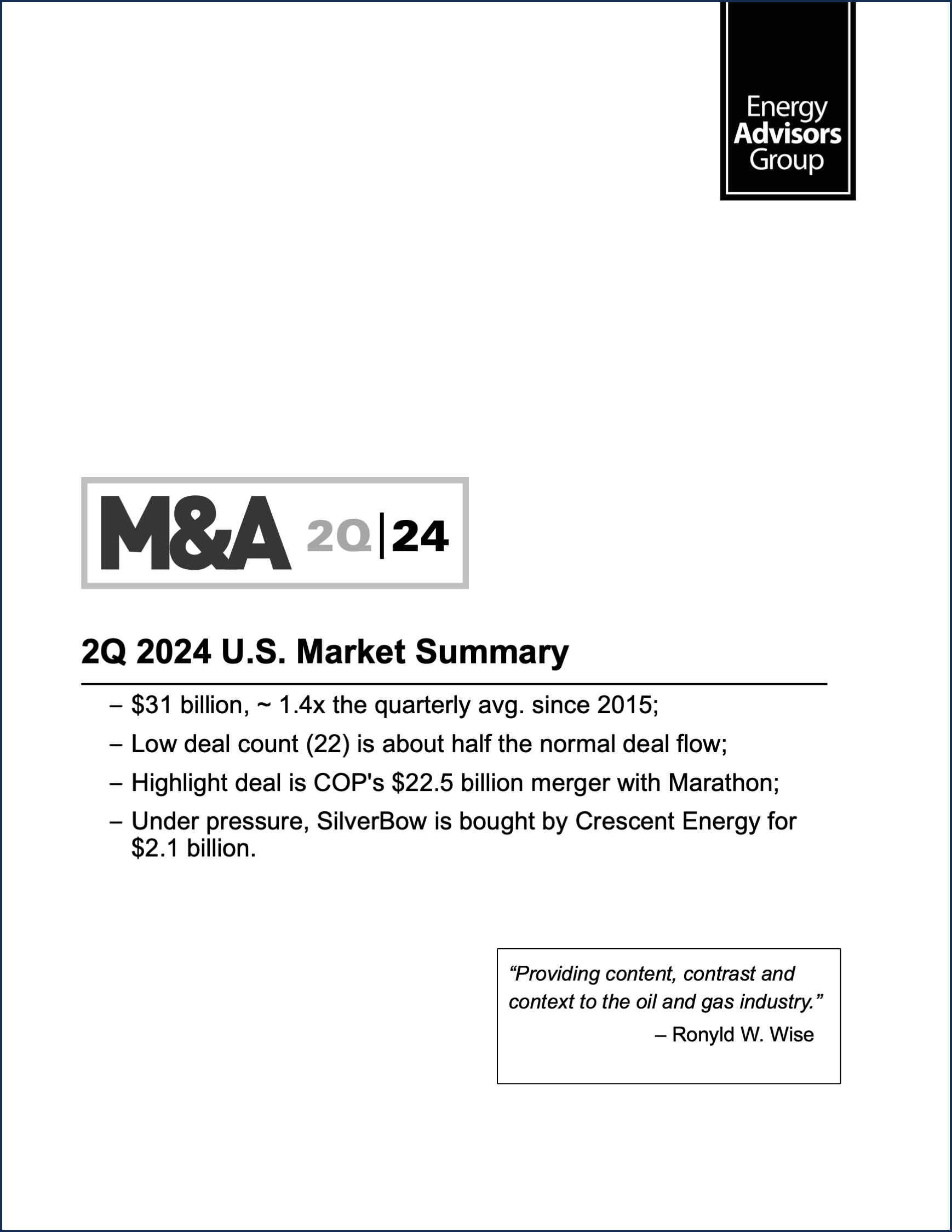 02Q24 QUARTERLY M&A REPORT